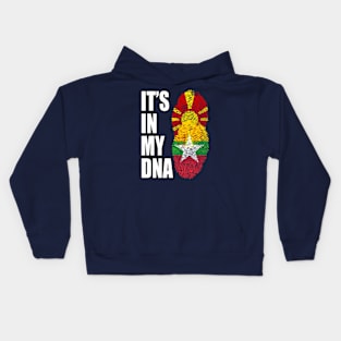 Macedonian And Burmese Mix Heritage DNA Flag Kids Hoodie